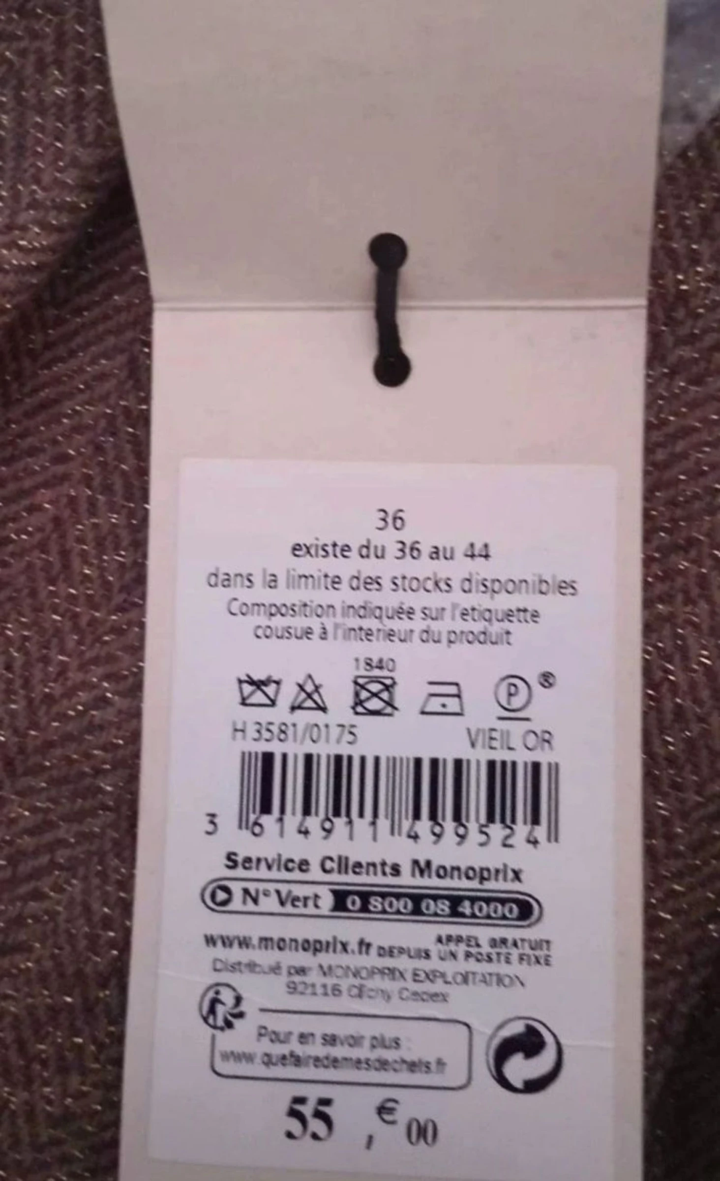 Polder Monoprix- Calça lã-Tamanho 36-Novo com etiqueta – photo 10
